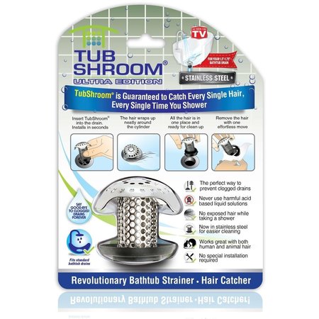 TUBSHROOM Ultra Revolutionary Bath Tub Drain Protector Hair Catcher TU308284